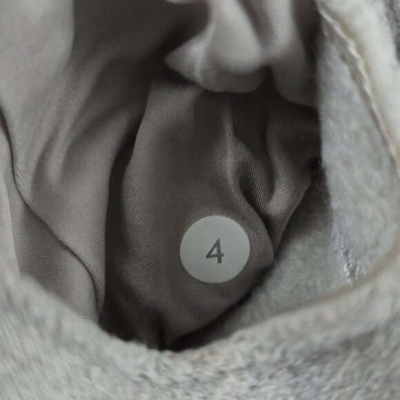 Lululemon Special Edition Rare Grey Tencel Ruching Scuba Hoodie Thumbholes Sz 4 - Picture 10 of 14
